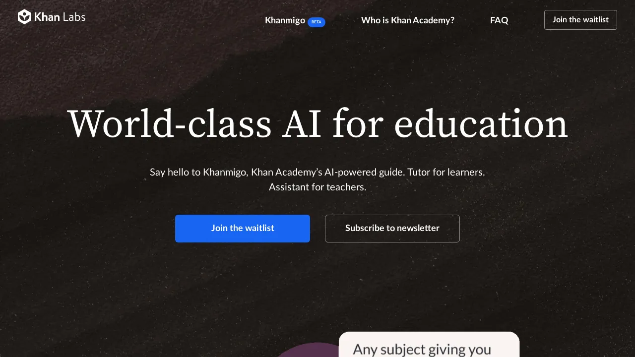 Khan Academy Khanmigo screenshot