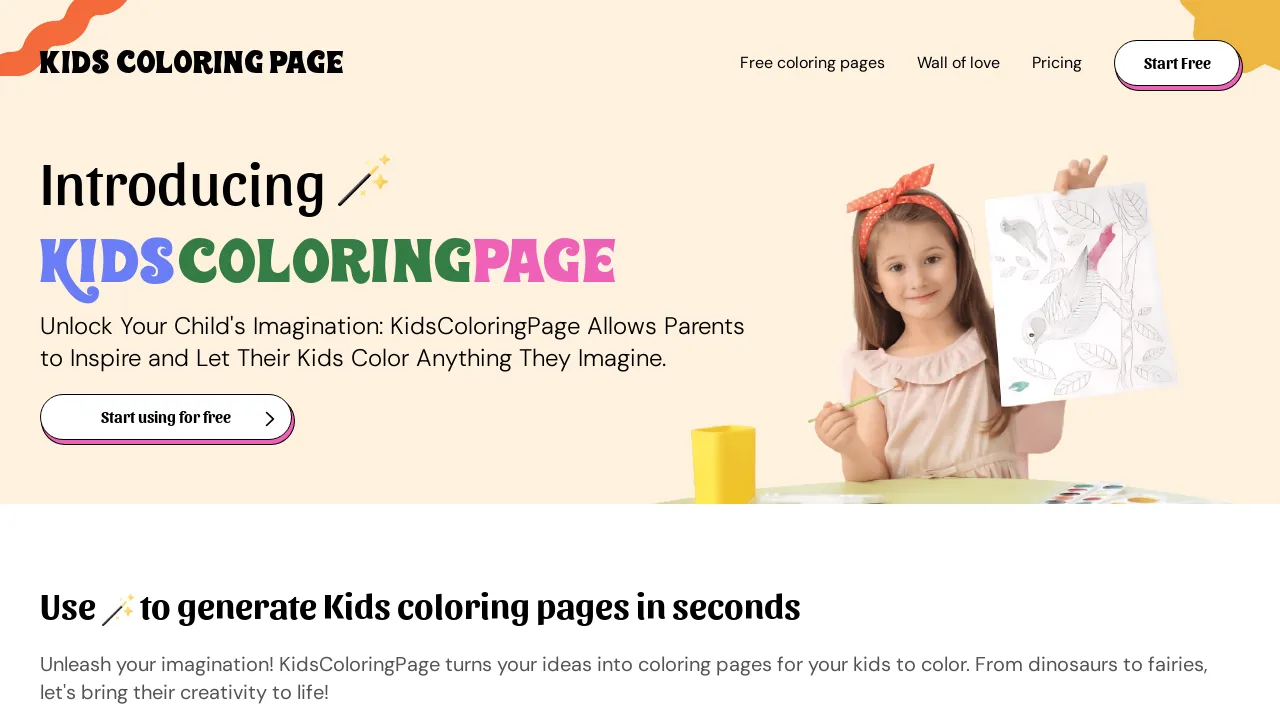 KidsColoringPage screenshot