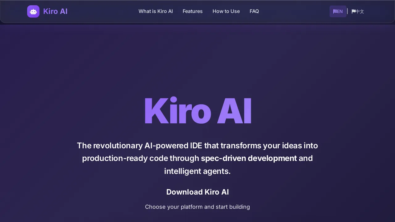 Kiro AI coding agent screenshot