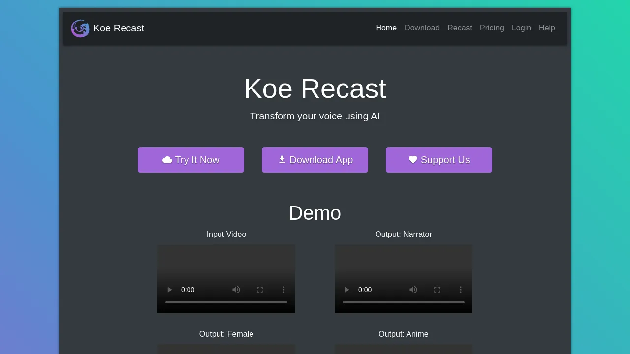 Koe Recast screenshot