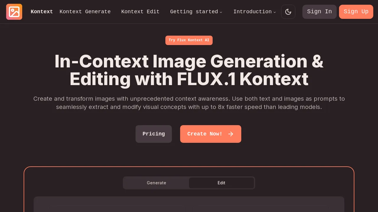 Kontext AI | In-Context Image Generation with Flux.1