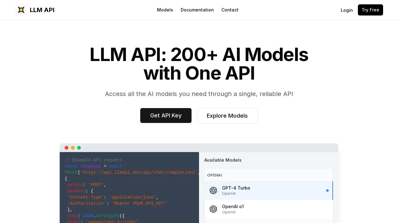 LLM API screenshot