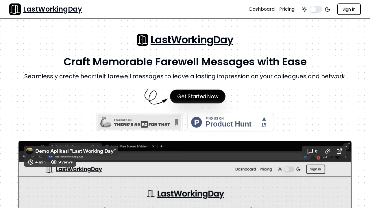 LastWorkingDay screenshot