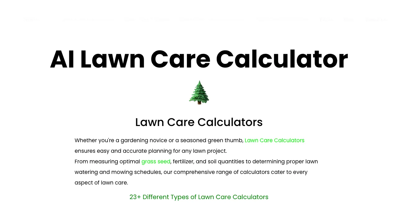 Lawn Care Calculator screenshot