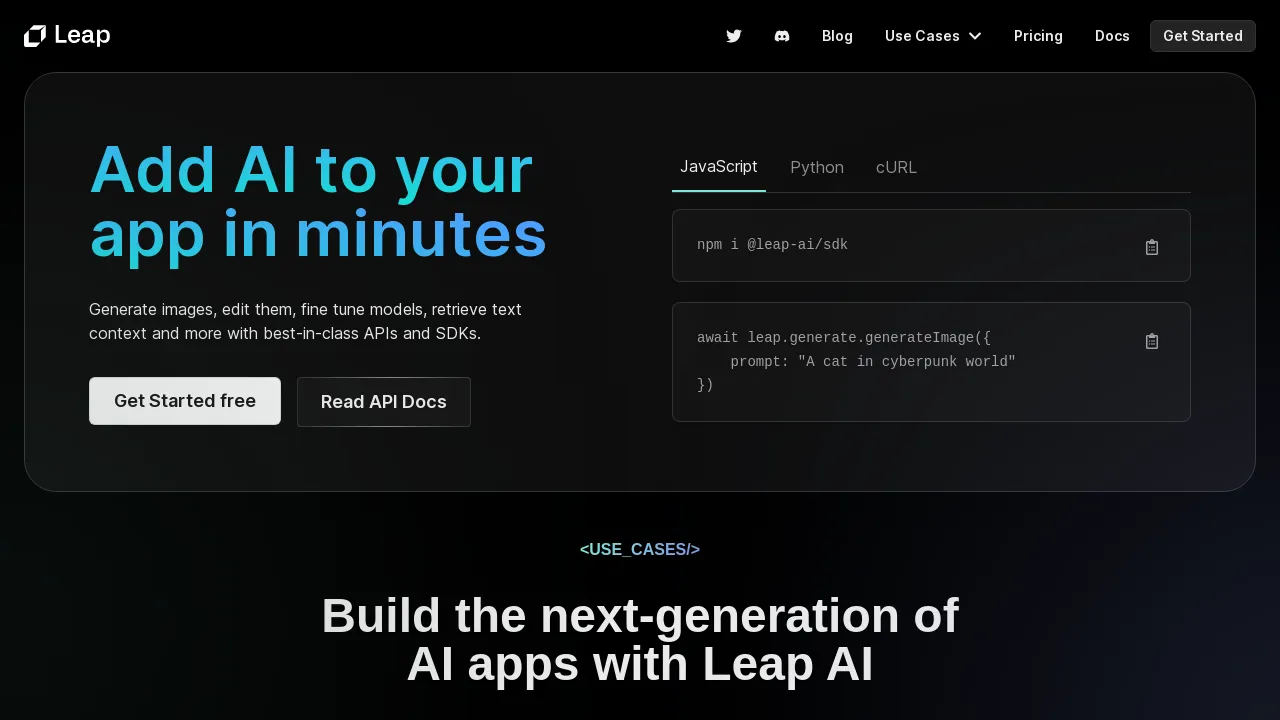 Leap screenshot