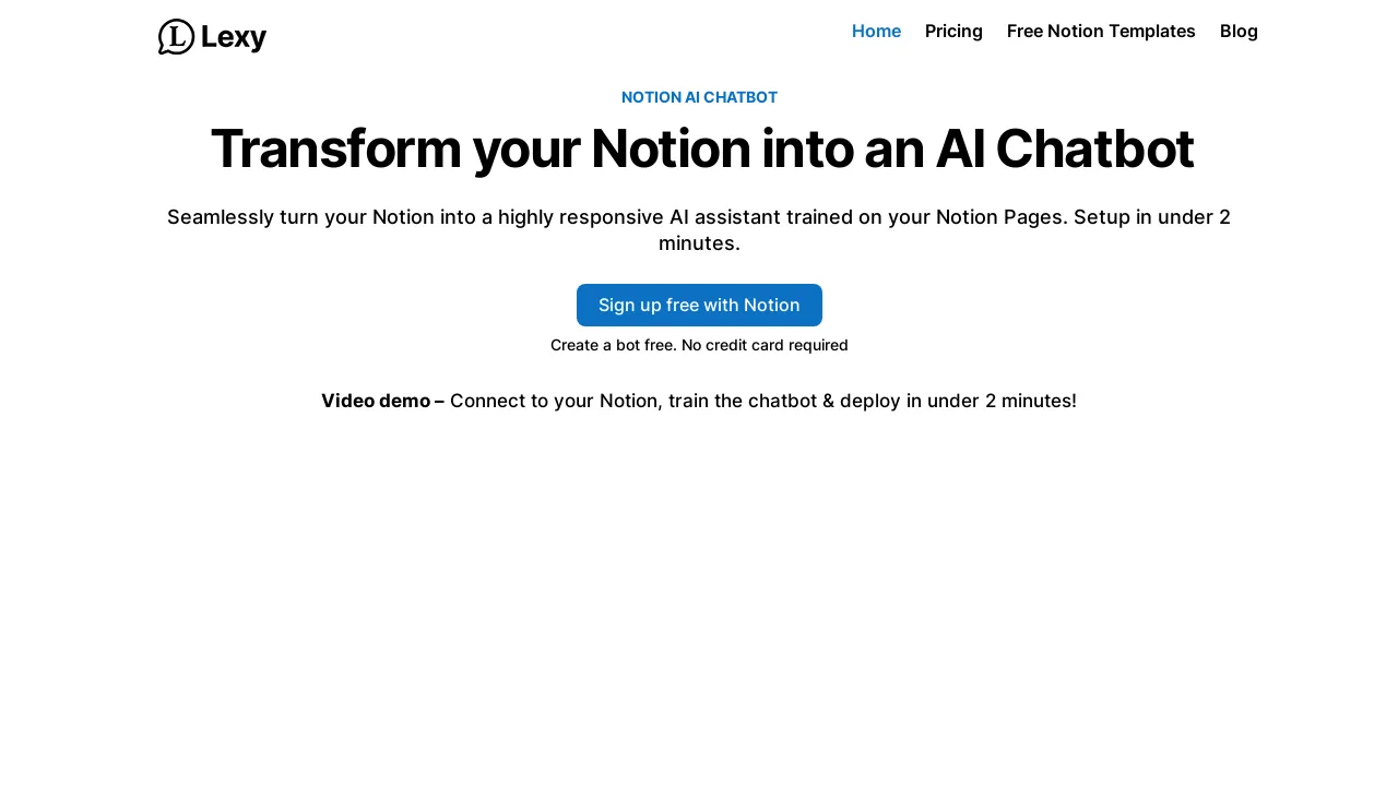 Lexy - Notion AI Chatbot screenshot