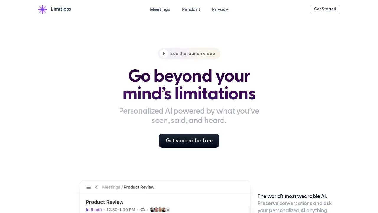 Limitless - Personalized & Secure Memory AI