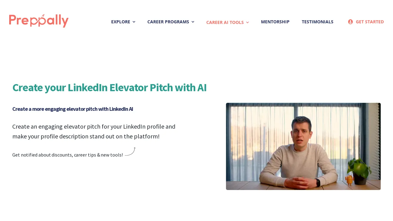 LinkedIn Elevator Pitch AI screenshot