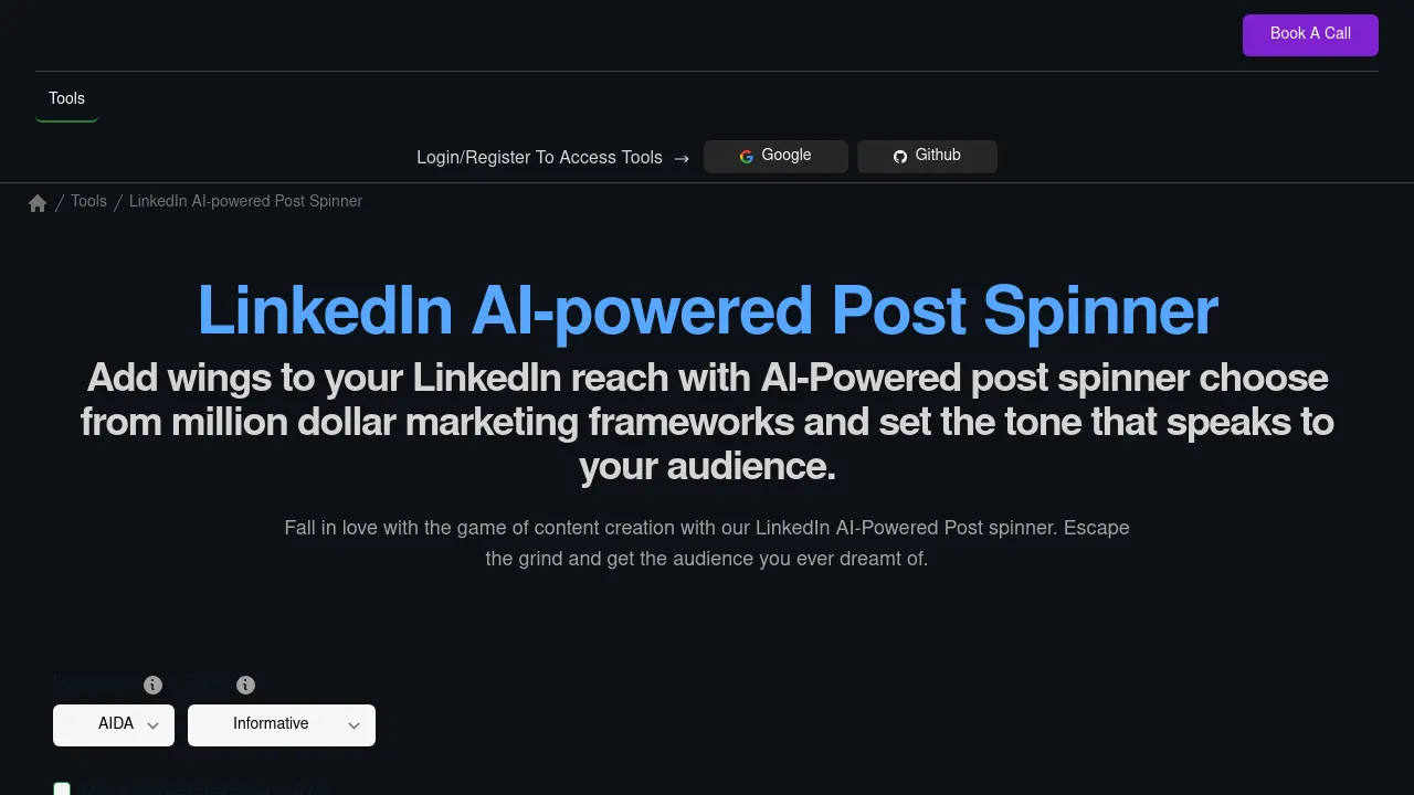 Linkedin Post Spinner screenshot