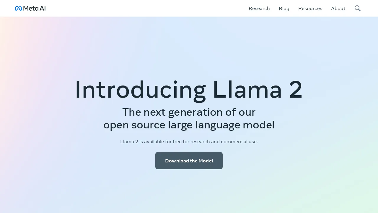 Llama2 by Meta screenshot