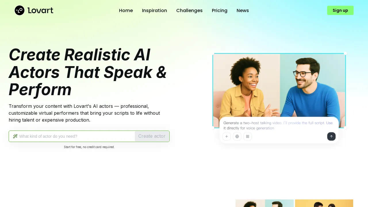 Lovart-Al Actor Generator