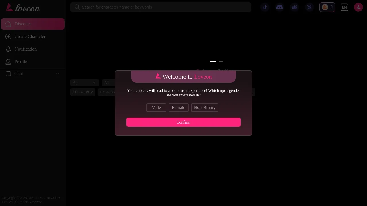 Loveon AI｜Immersive AI Chat Experience｜Bring Fantasy to Real Life