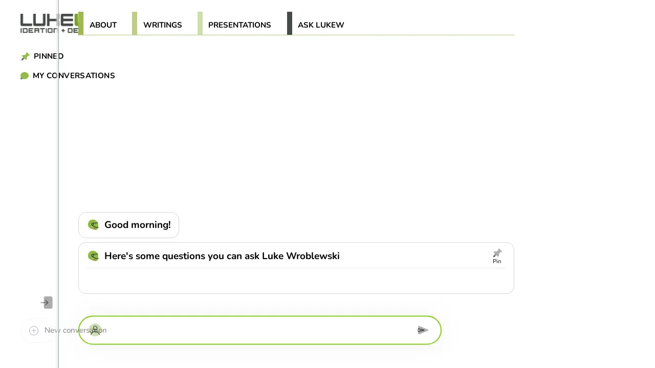 LukeW Chat screenshot