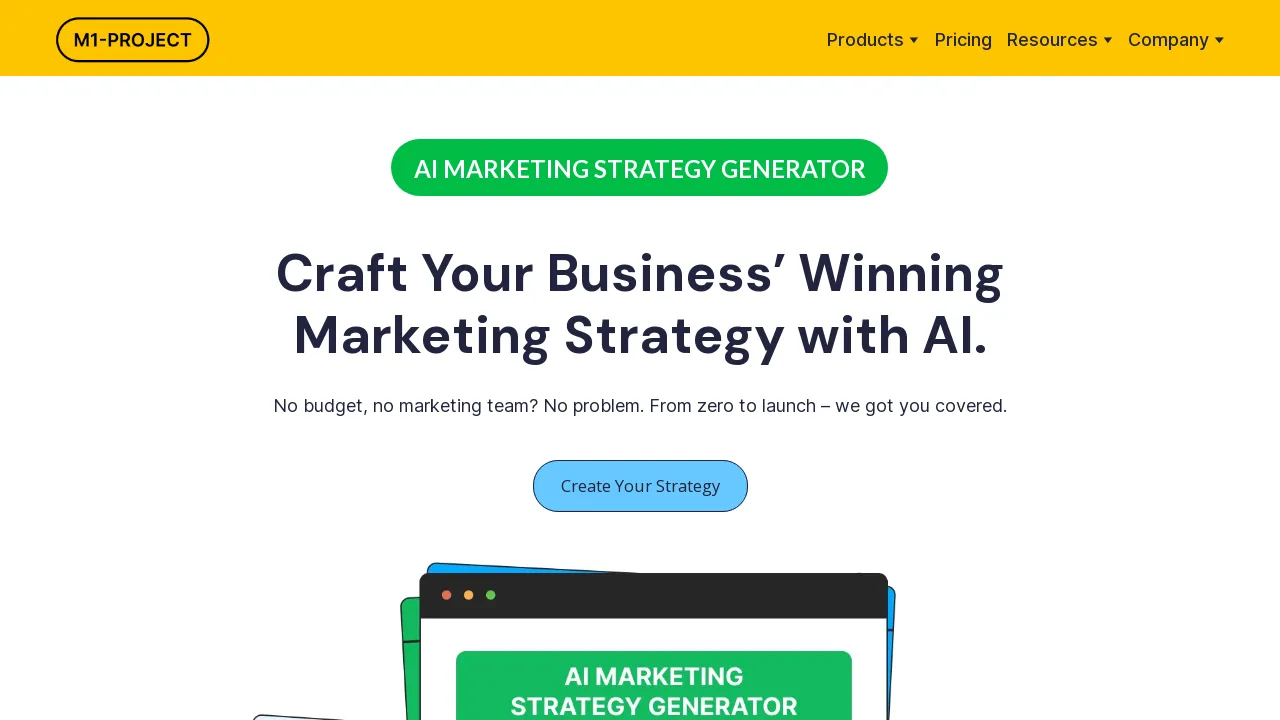 M1-project: Marketing Strategy Generator screenshot