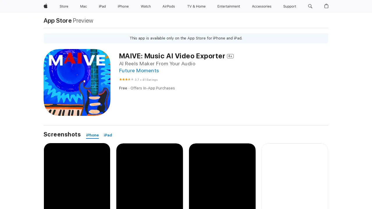 MAIVE screenshot