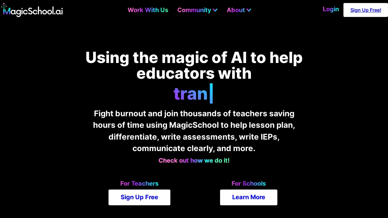 MagicSchool screenshot