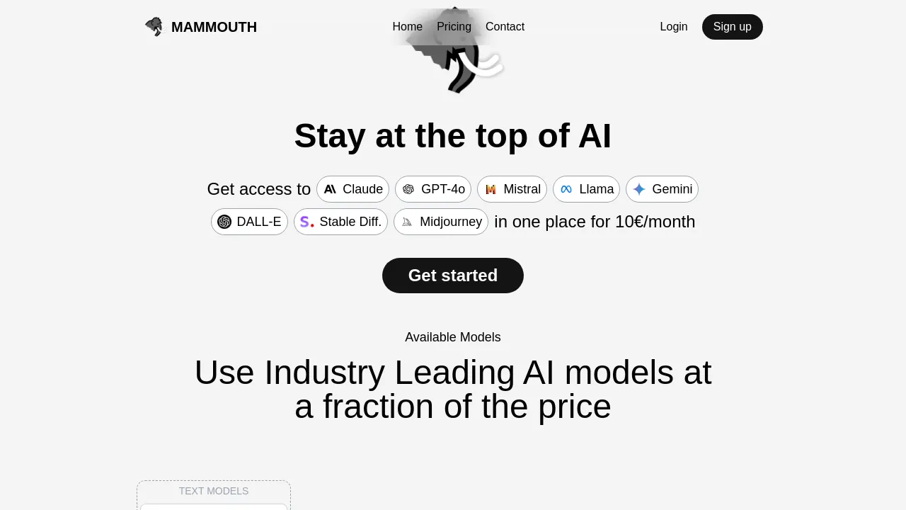 Mammouth AI screenshot