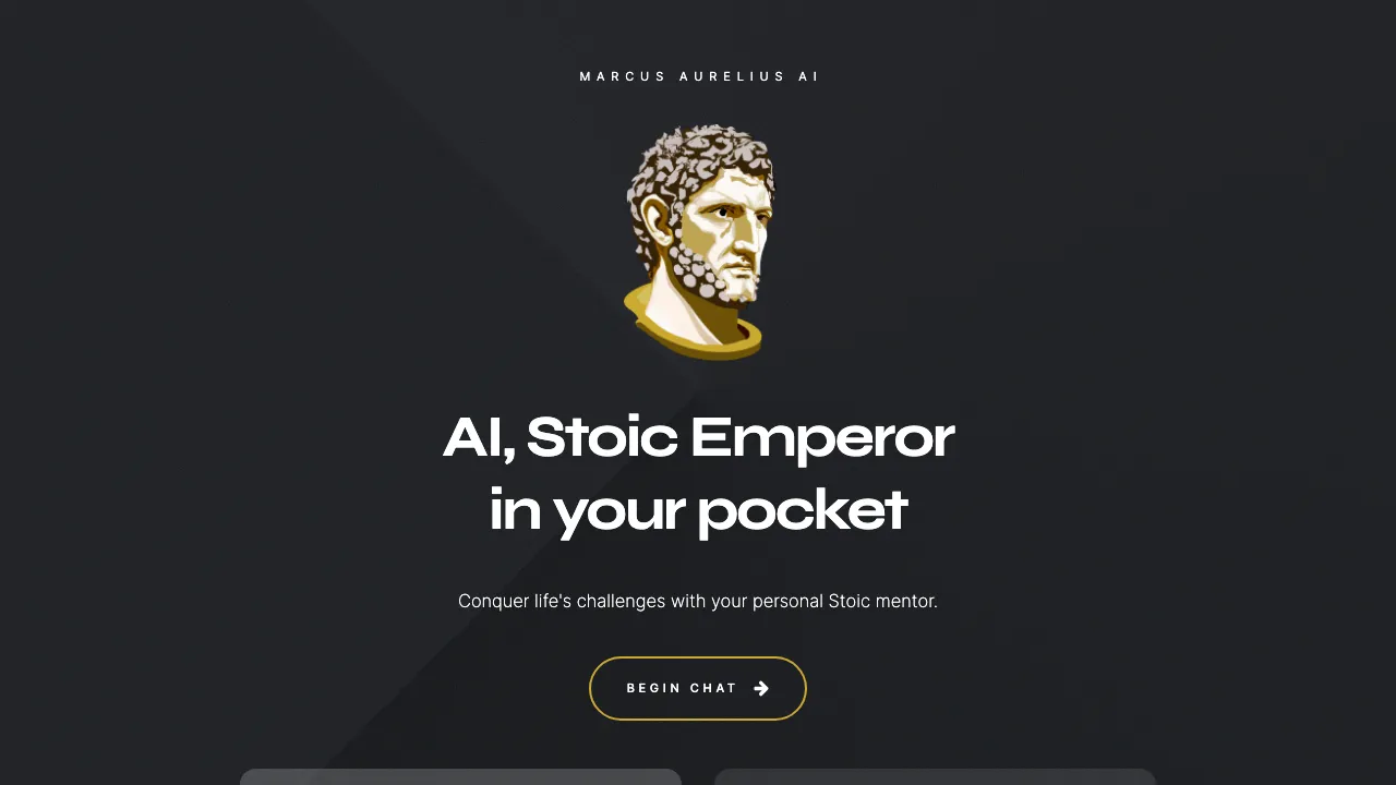 Marcus Aurelius AI screenshot