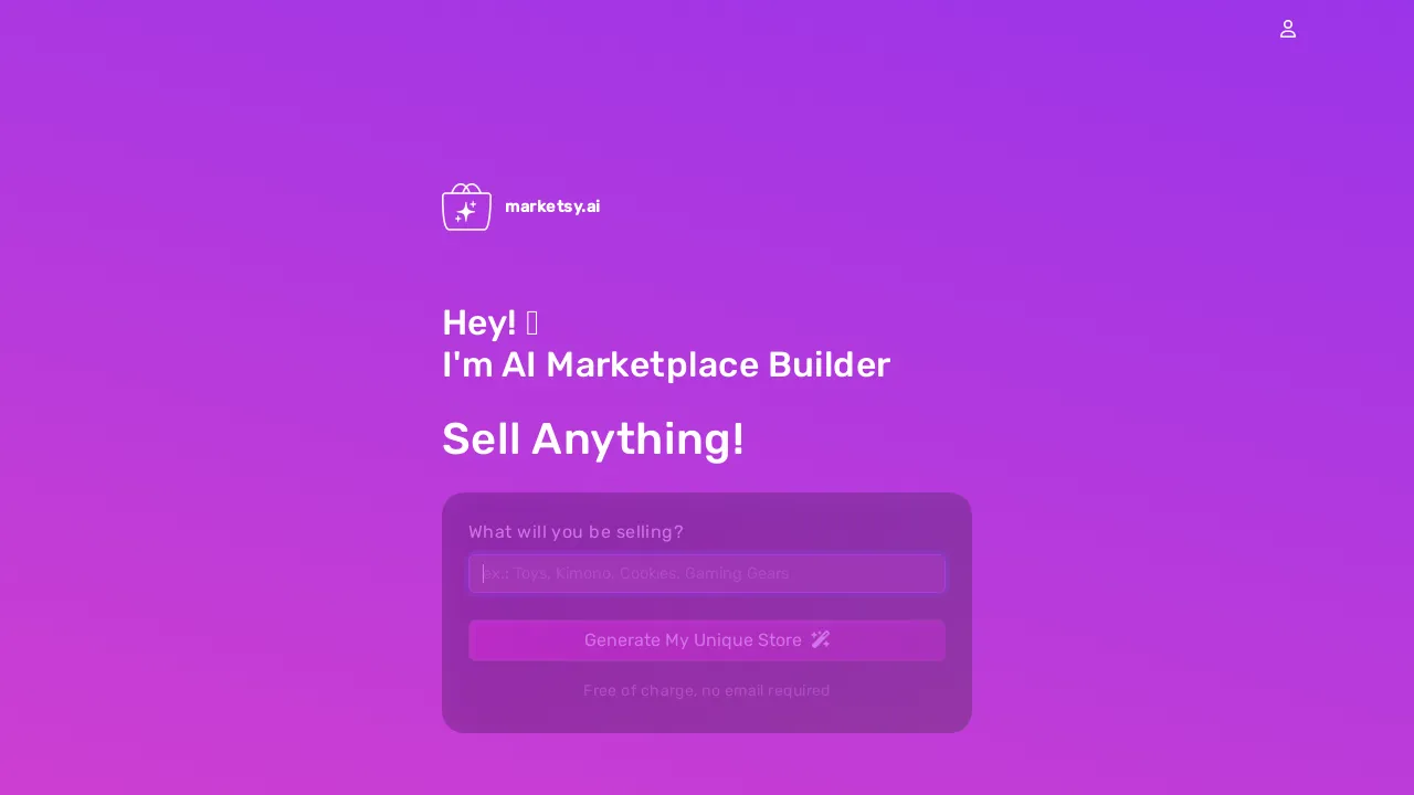 Marketsy.ai screenshot