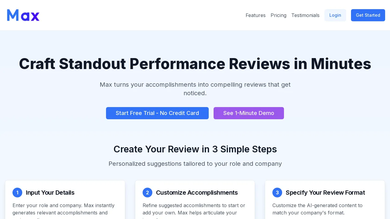 Max Review screenshot