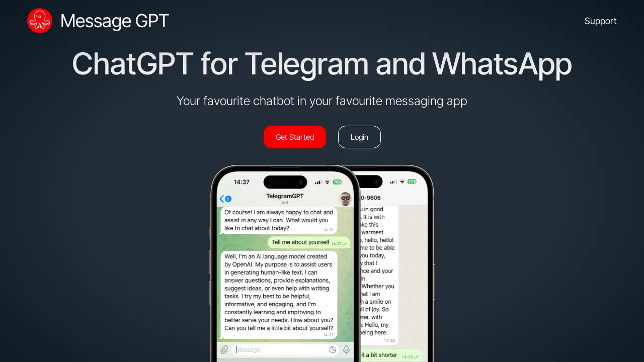MessageGPT screenshot