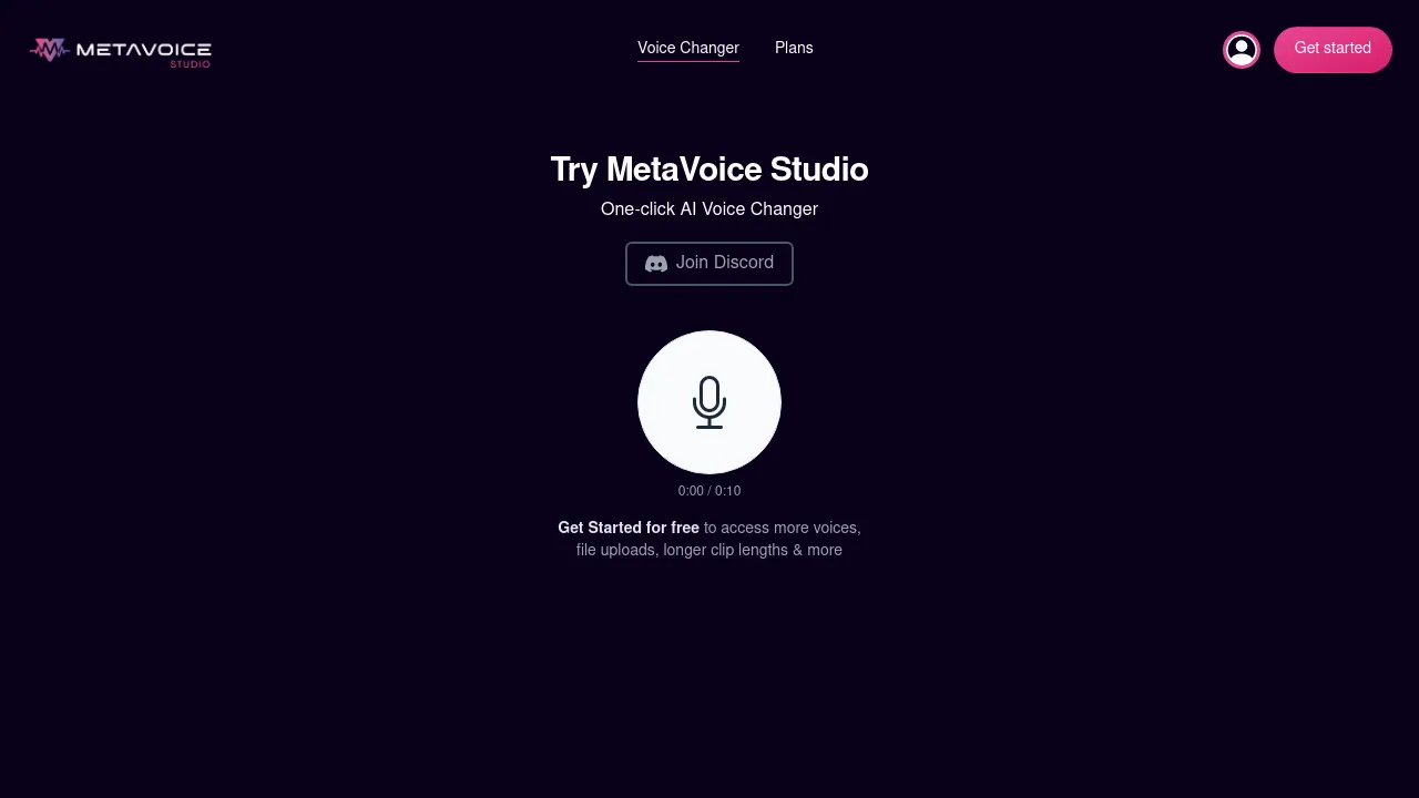 MetaVoice Studio screenshot