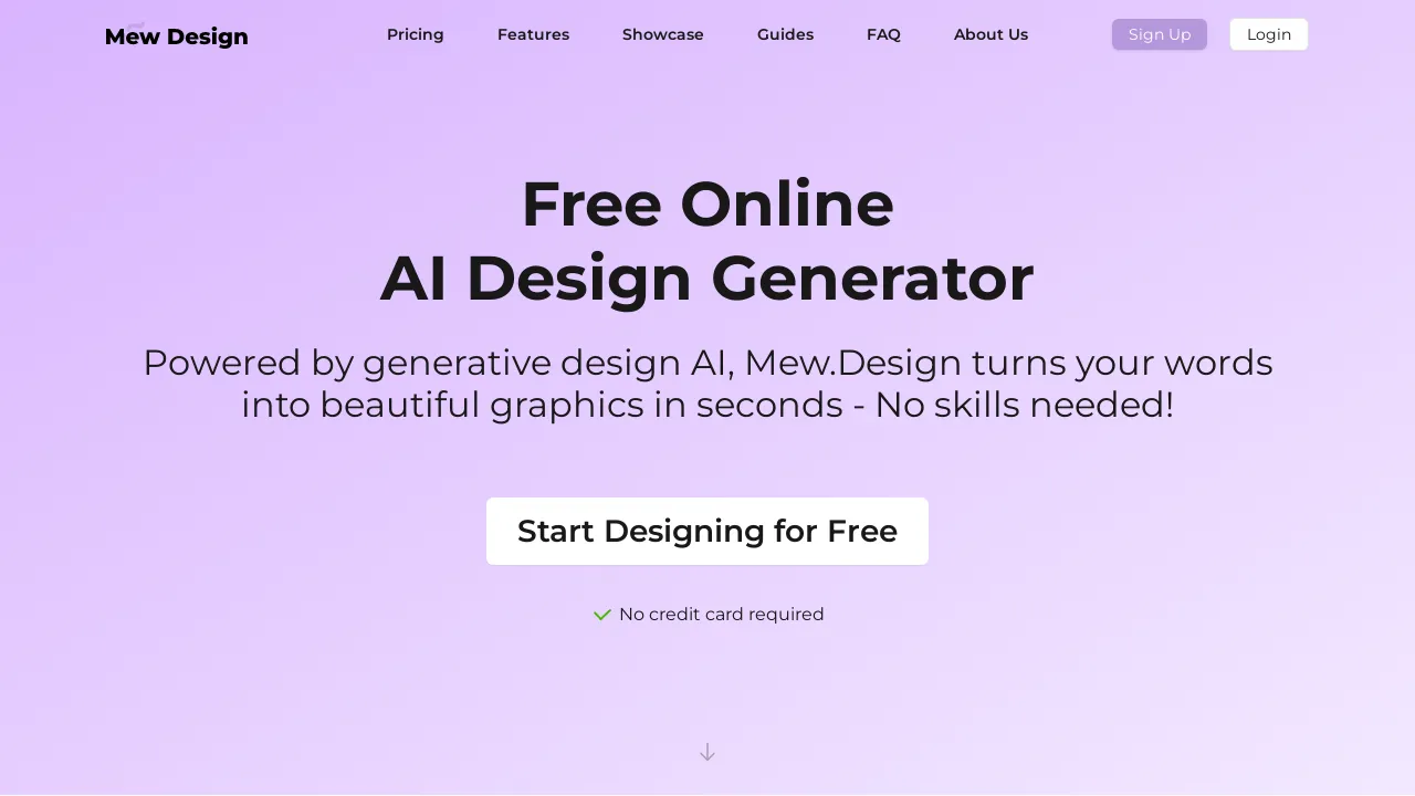 Mew Design - AI Design Platform with Editable Results and Natural Language Control