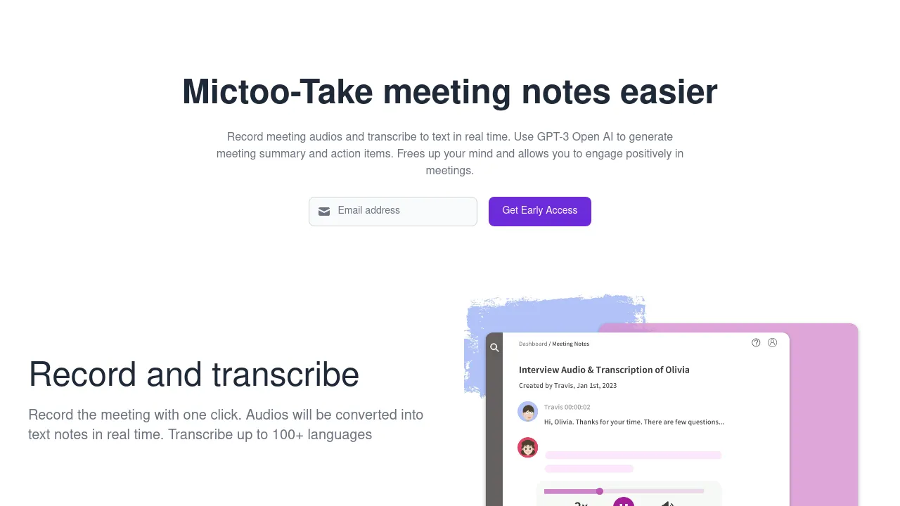 Mictoo screenshot