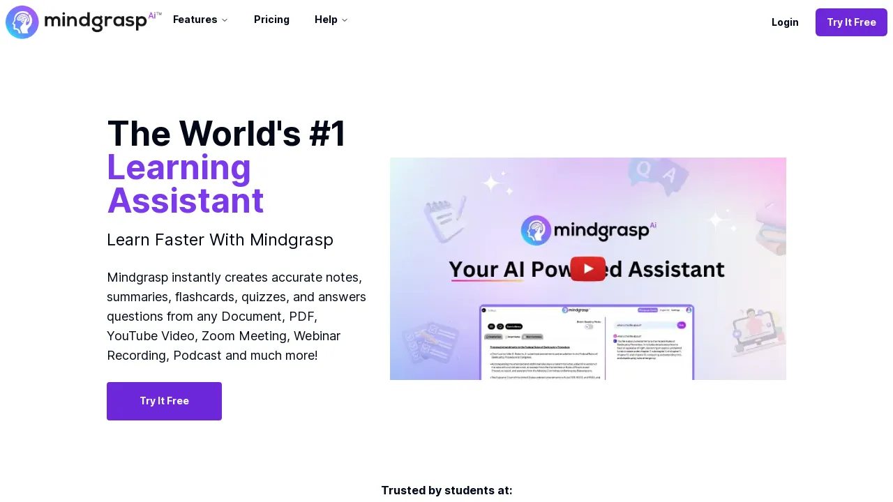 Mindgrasp.ai screenshot