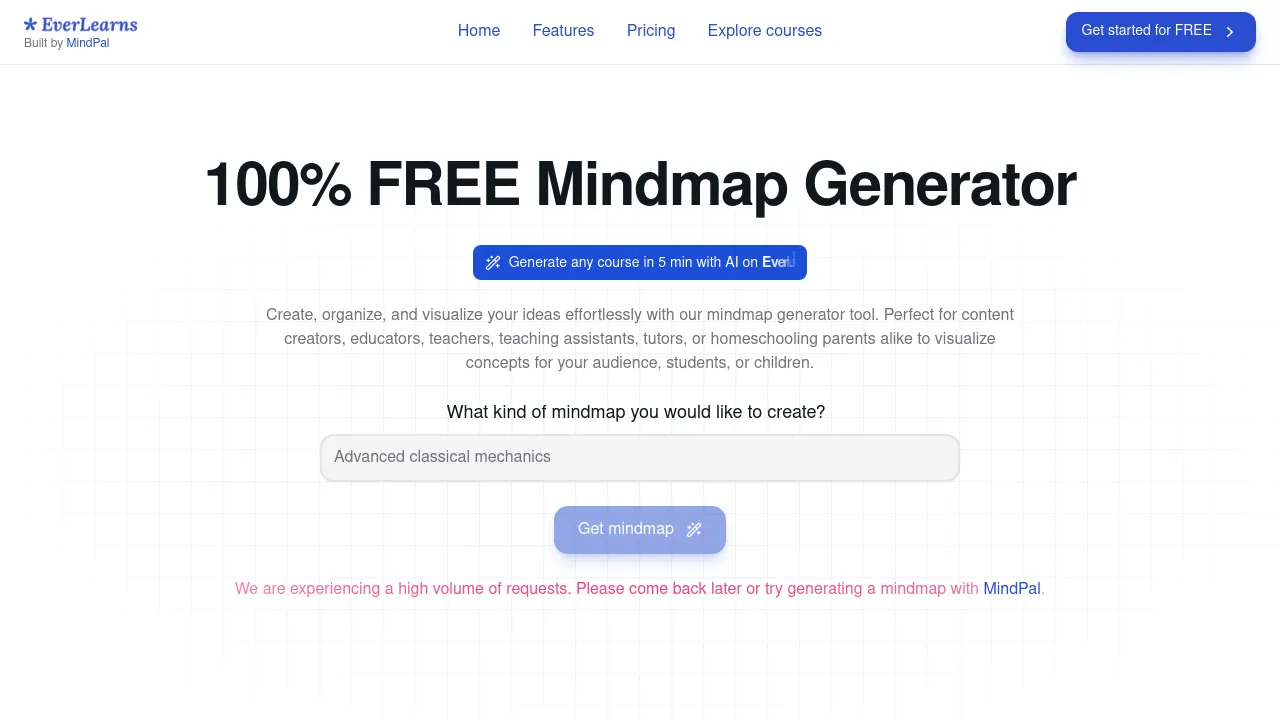 Mindmap Generator screenshot