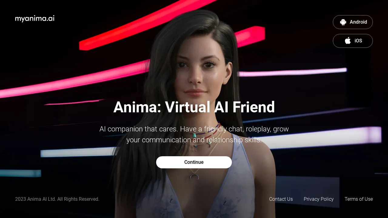 MyAnima AI Companion screenshot