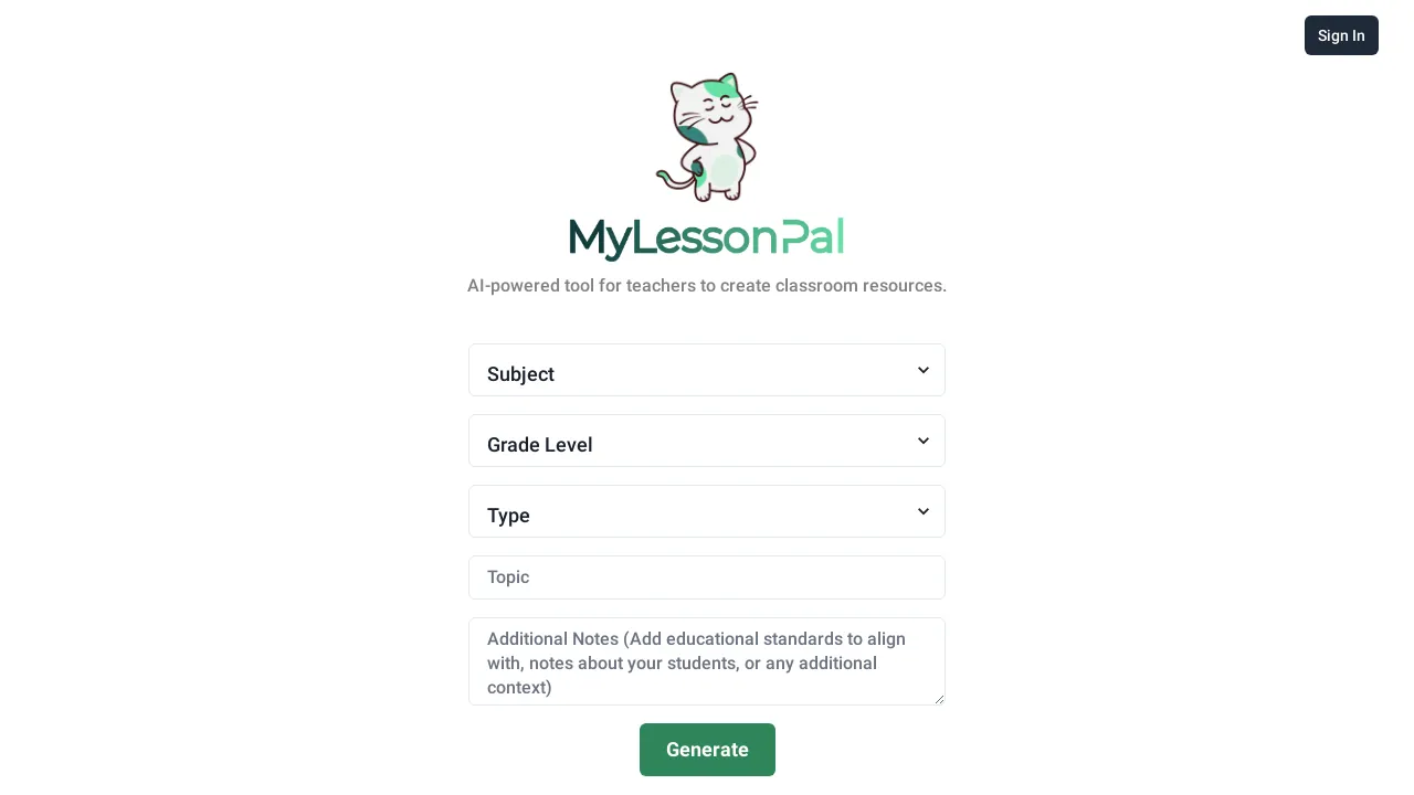 MyLessonPal screenshot