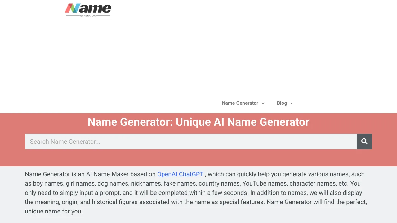 Name Generator screenshot