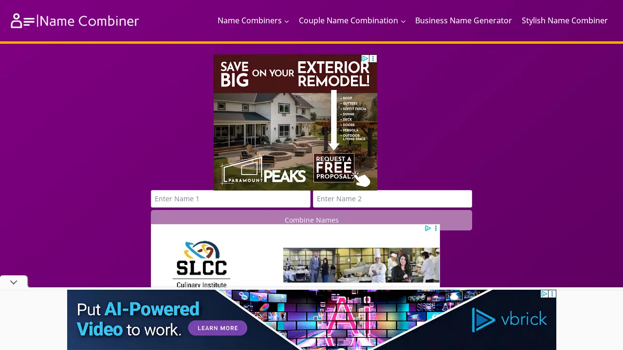 Name combiner screenshot