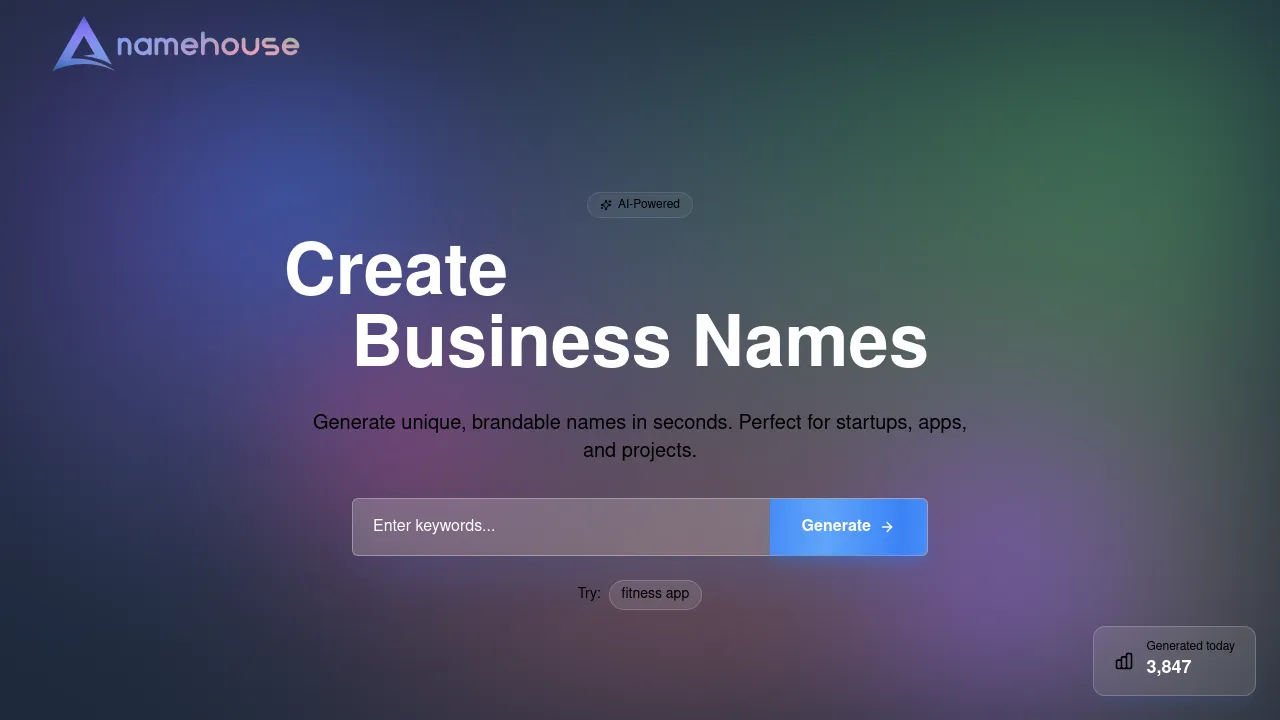 Namehouse - Free AI Business Name Generator