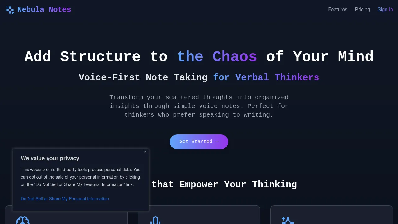 Nebula Notes screenshot