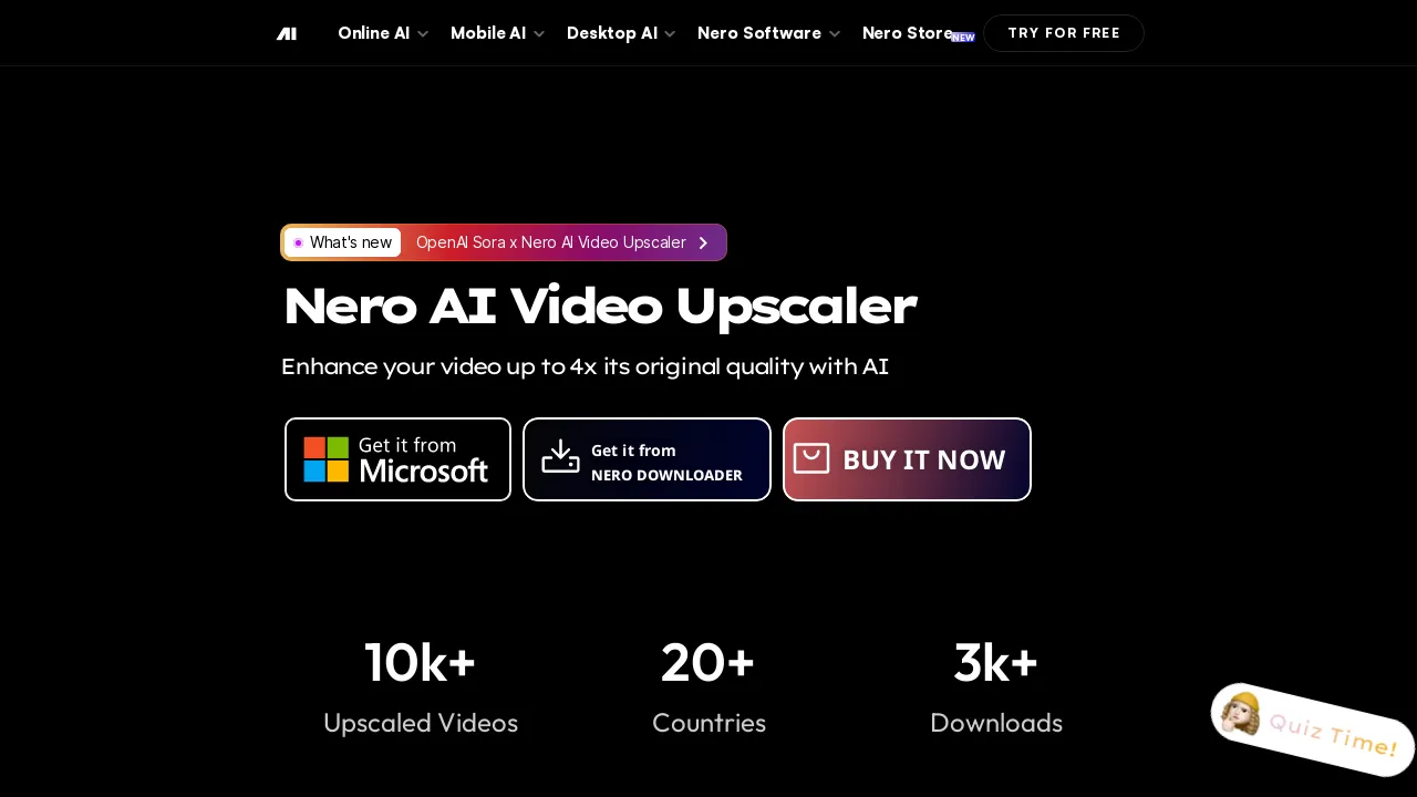 Nero AI Video Upscaler screenshot