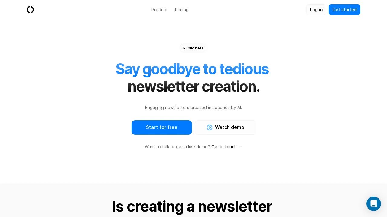 Newsletter Pilot screenshot