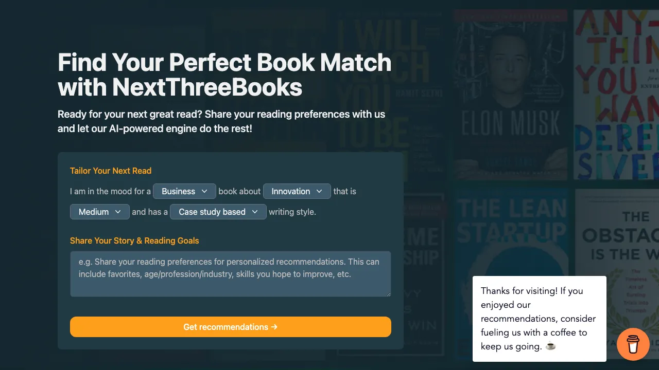 NextThreeBooks screenshot