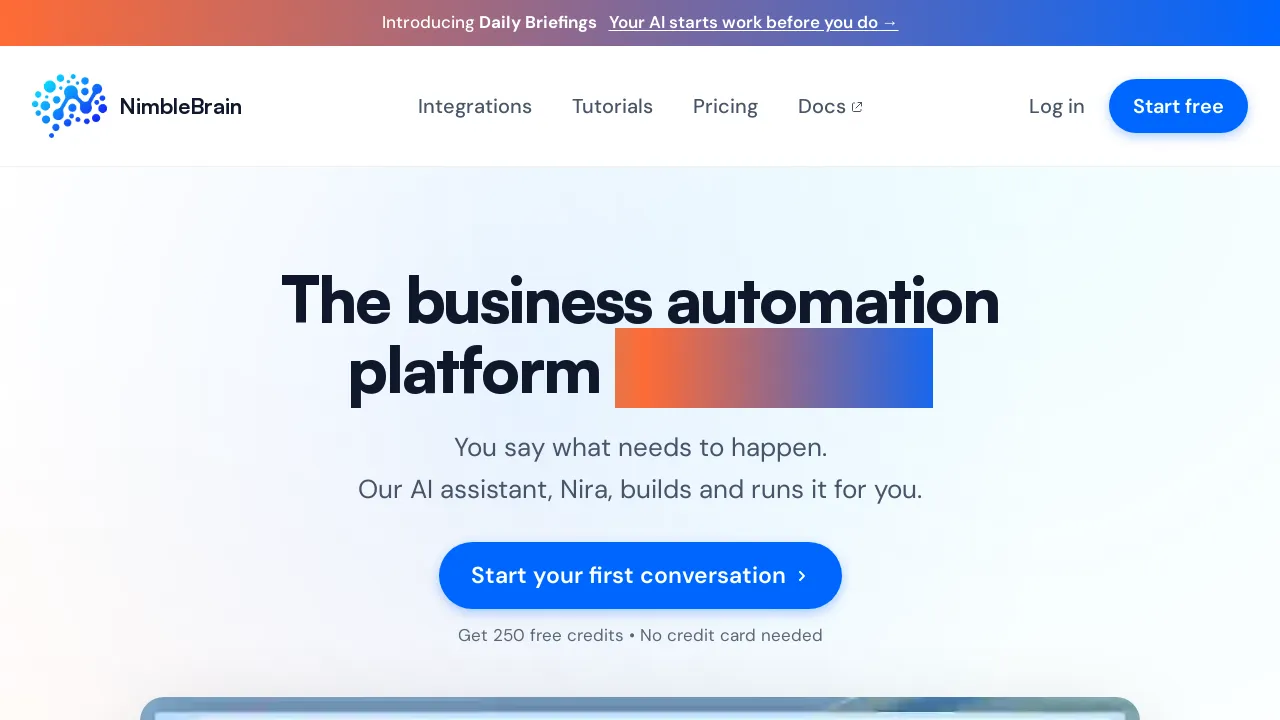 NimbleBrain screenshot