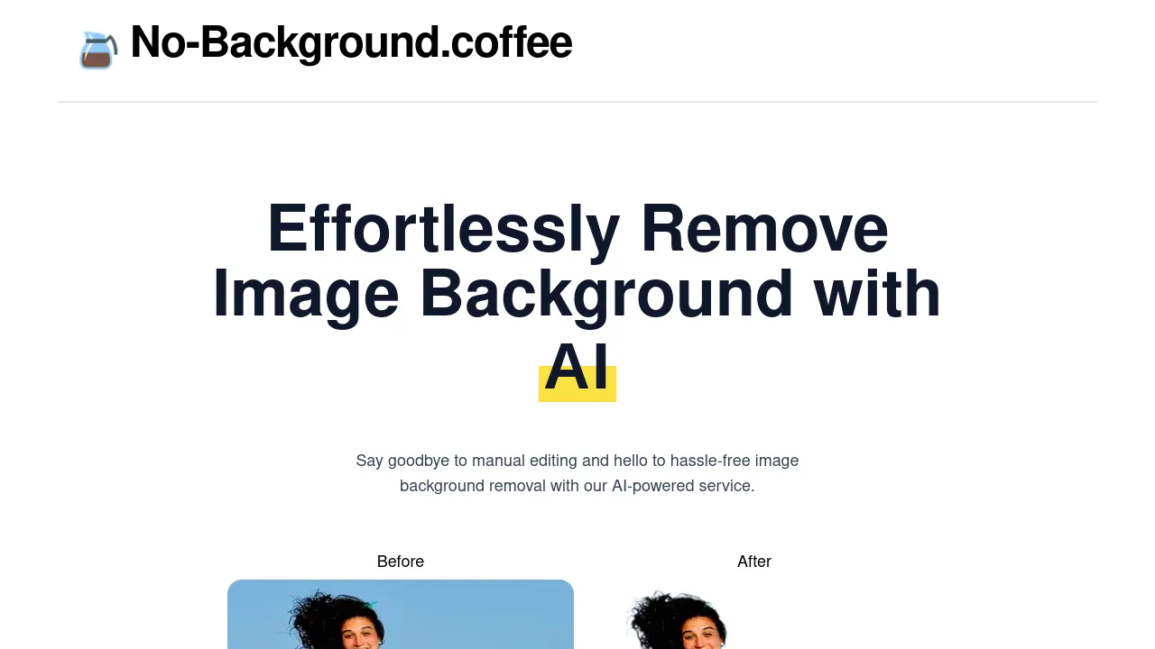 No Background Coffee screenshot