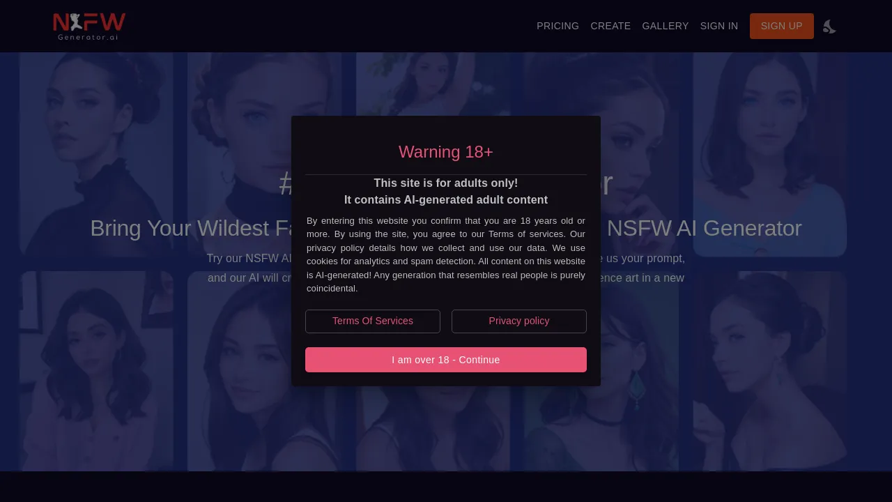 Nsfwartgenerator AI screenshot
