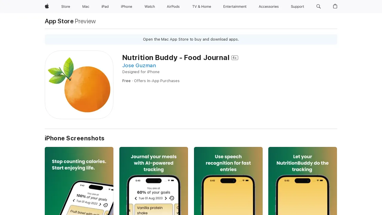 Nutrition Buddy screenshot