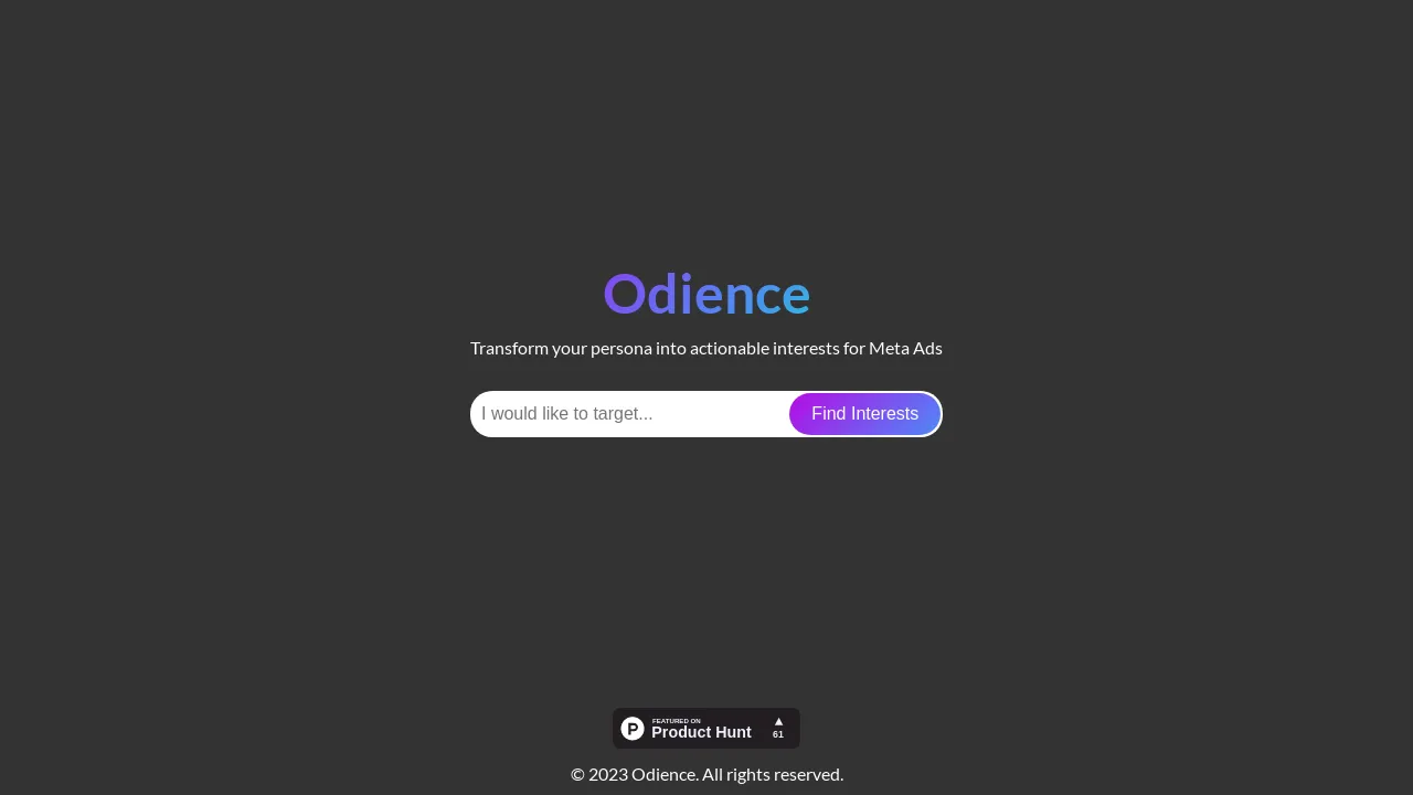 Odience screenshot