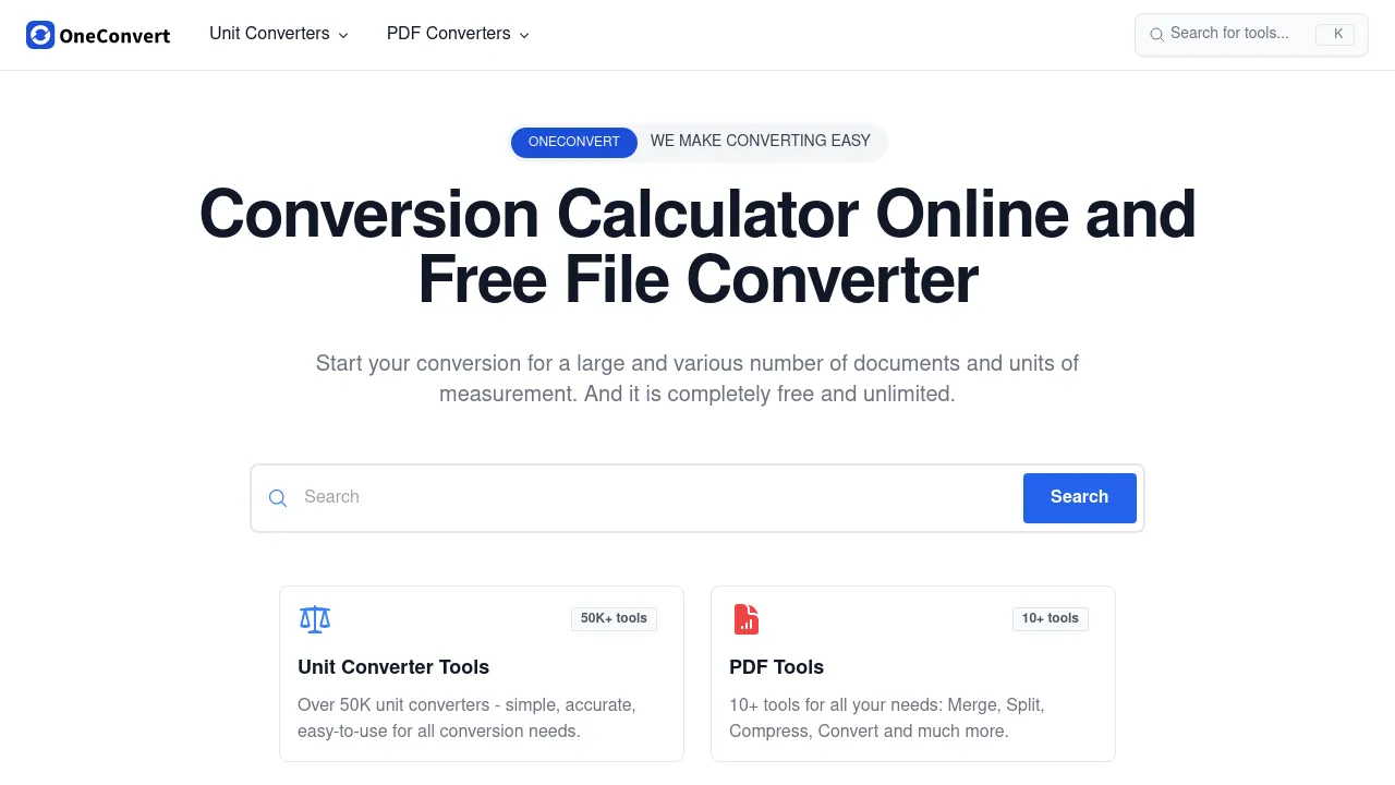 OneConvert screenshot