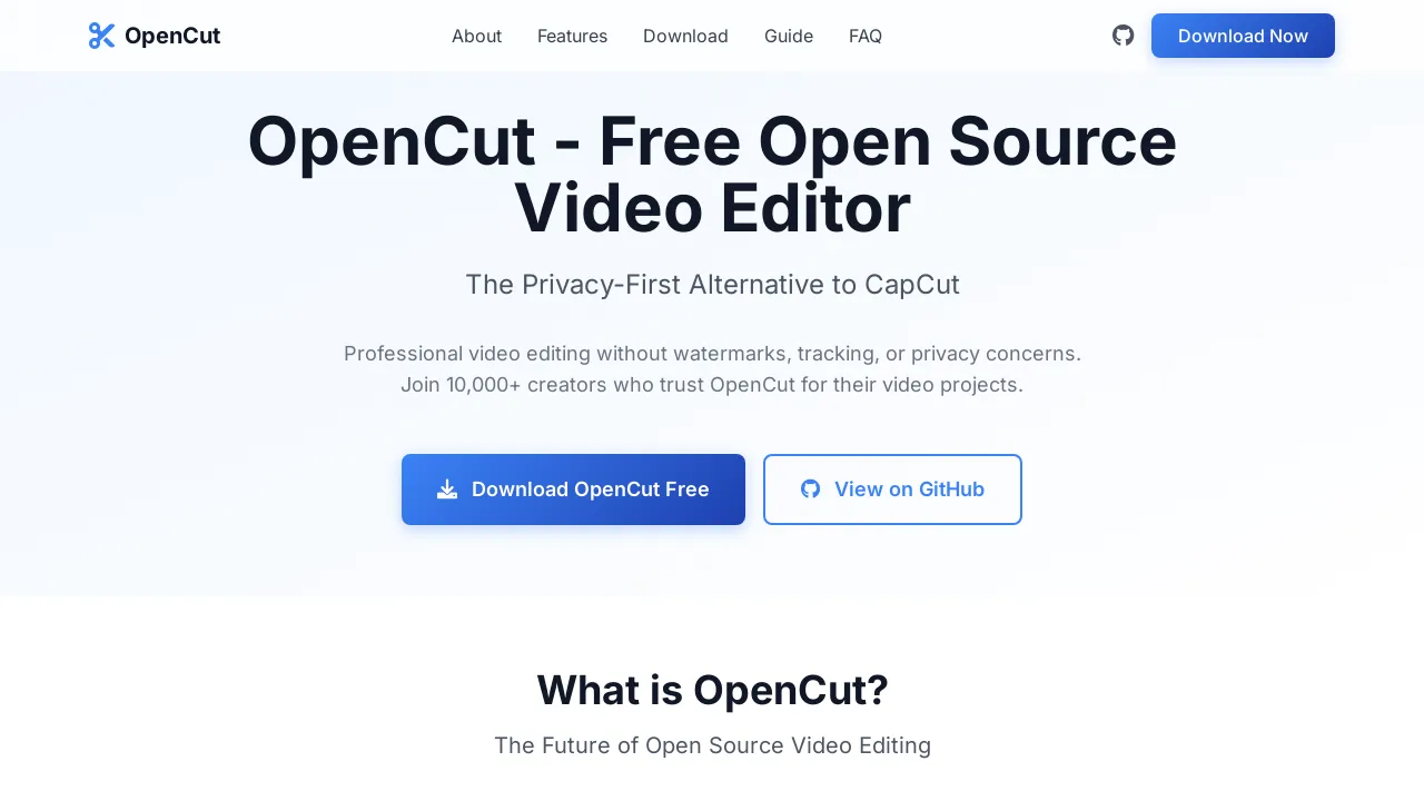 OpenCut - Free Open Source Video Editor screenshot