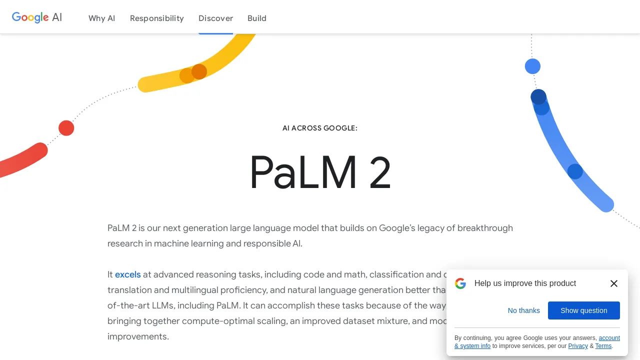 PaLM 2 screenshot