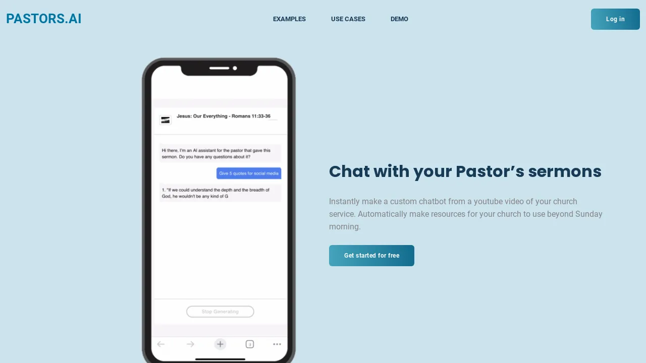 Pastors.ai screenshot