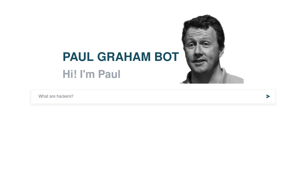 Paul Graham bot screenshot