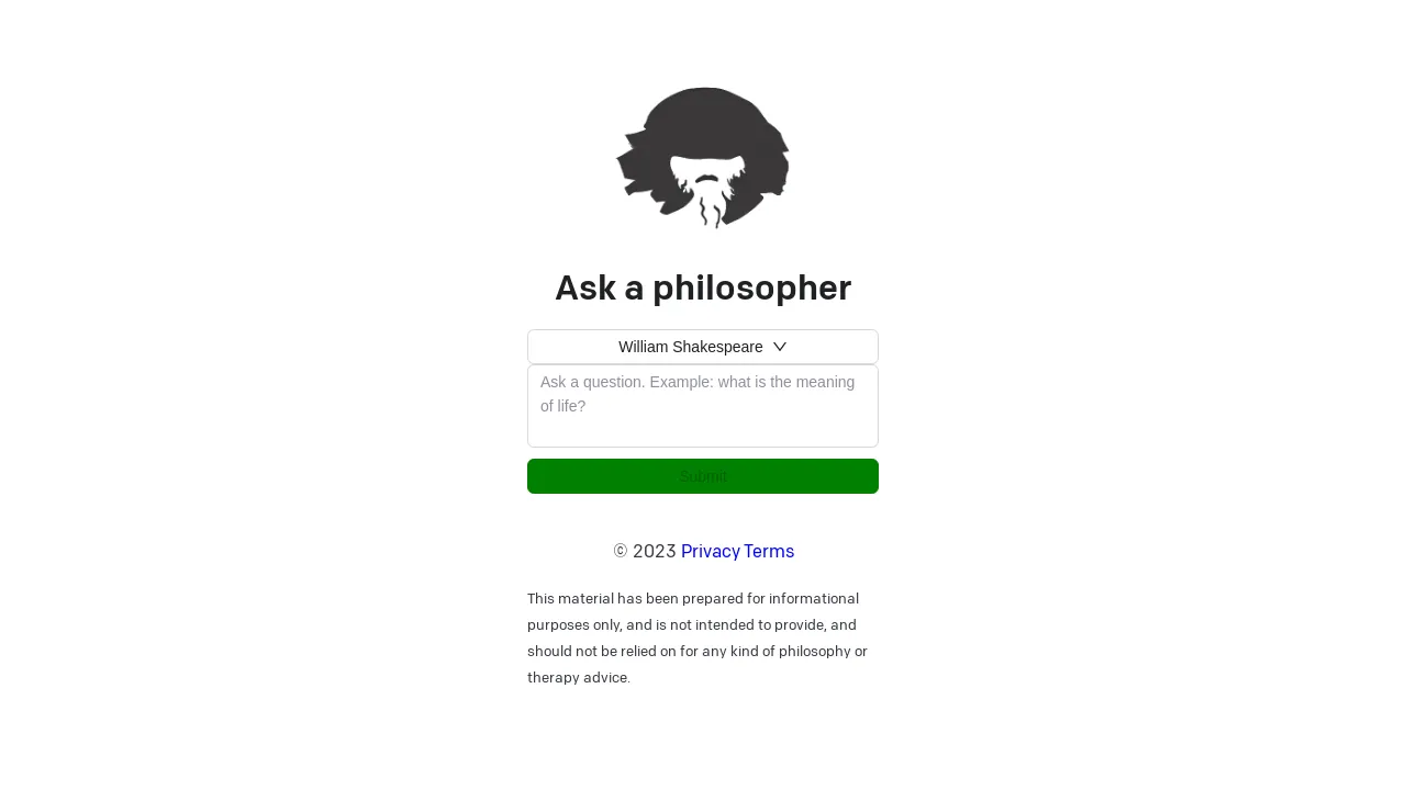 Philosophy screenshot